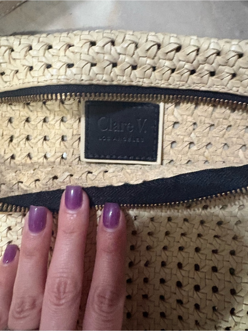 Woven Half-Moon Crossbody Bag in Light Beige - Picture 5 of 9